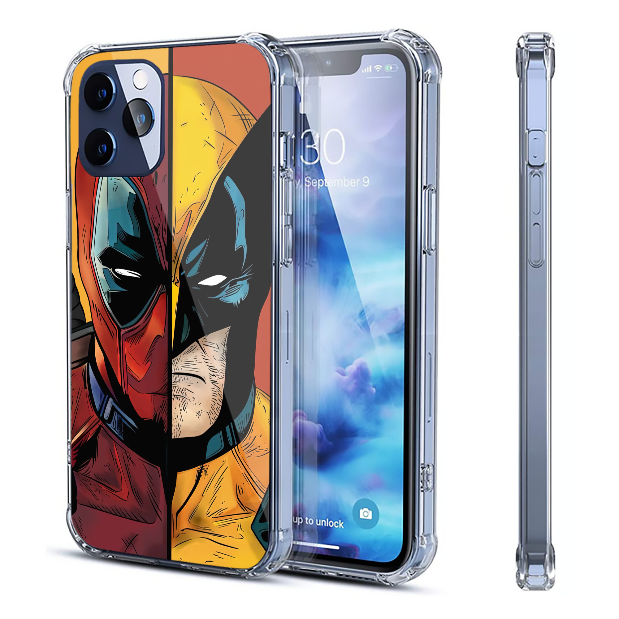 （画像用） Deadpool デッドプール 【iPhone 12シリーズ対応】透明スマホケース（クリアソフトケース）